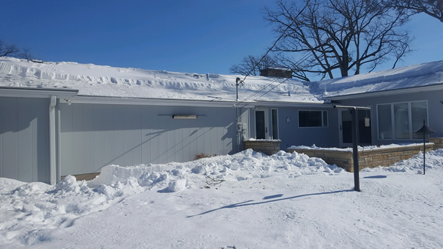 After Roof Snow Removal